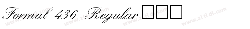 Formal 436 Regular字体转换